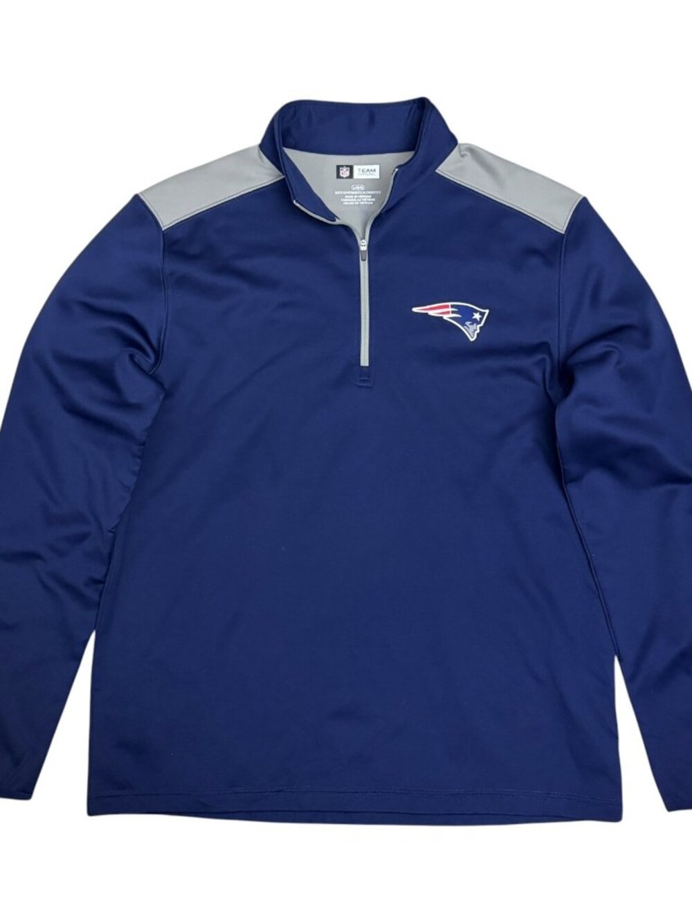 NEW ENGLAND PATRIOTS Light Jacket Quarter Zip Business Casual Shacket Mens Large
